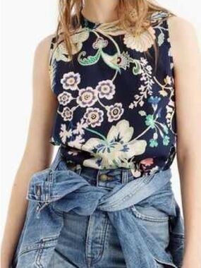 J Crew Liberty Symphony Floral Print Top, Size 4